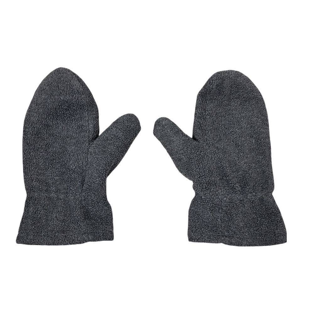 Boy's Gray Fleece Lined Winter Mittens Size 4-6X